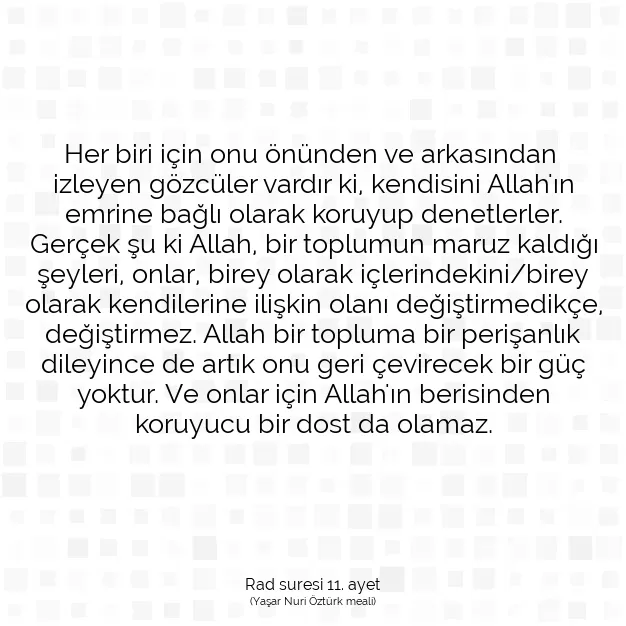 Ayetbul | Kuran Mealleri | Quran | Rad suresi 11. ayet