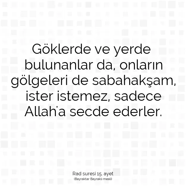 Ayetbul | Kuran Mealleri | Quran | Rad suresi 15. ayet