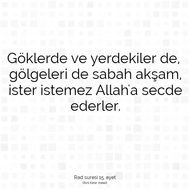 Ayetbul | Kuran Mealleri | Quran | Rad suresi 15. ayet