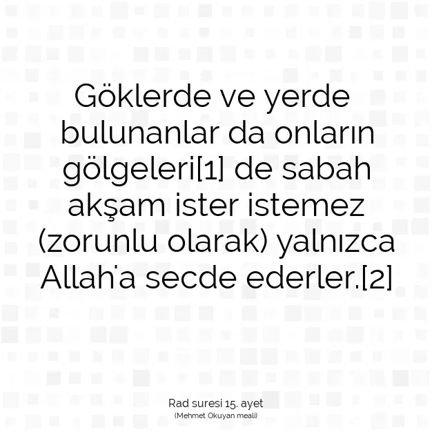 Ayetbul | Kuran Mealleri | Quran | Rad suresi 15. ayet