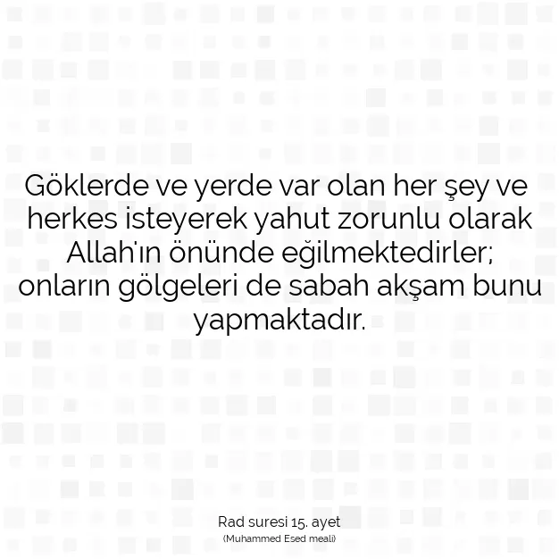 Ayetbul | Kuran Mealleri | Quran | Rad suresi 15. ayet