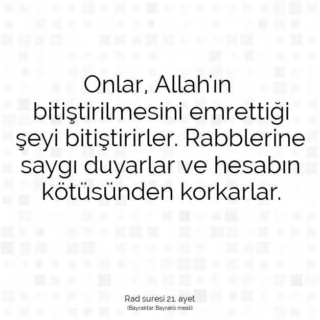 Ayetbul | Kuran Mealleri | Quran | Rad suresi 21. ayet