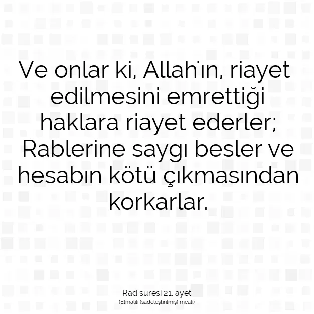 Ayetbul | Kuran Mealleri | Quran | Rad suresi 21. ayet