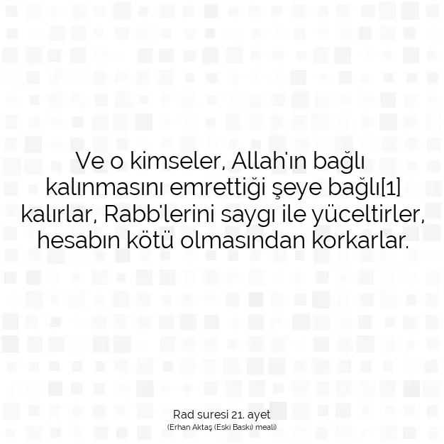 Ayetbul | Kuran Mealleri | Quran | Rad suresi 21. ayet