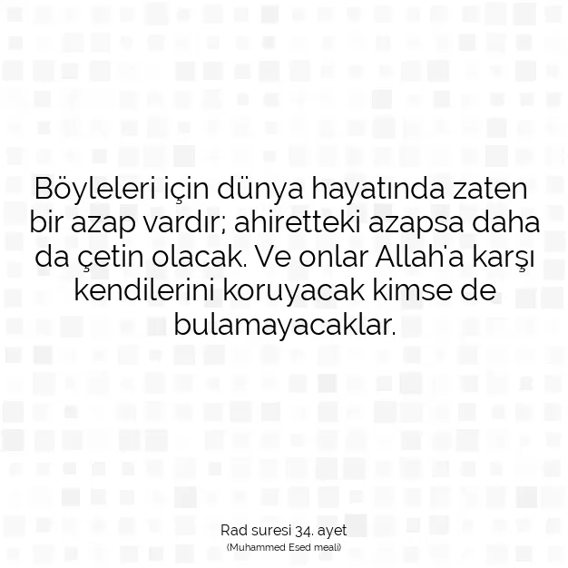 Ayetbul | Kuran Mealleri | Quran | Rad suresi 34. ayet