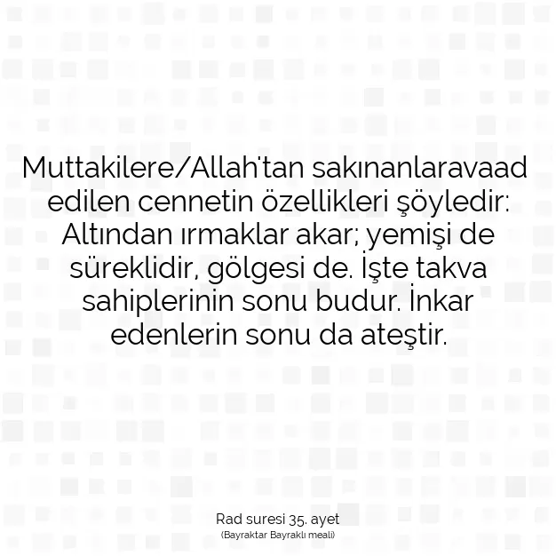 Ayetbul | Kuran Mealleri | Quran | Rad suresi 35. ayet