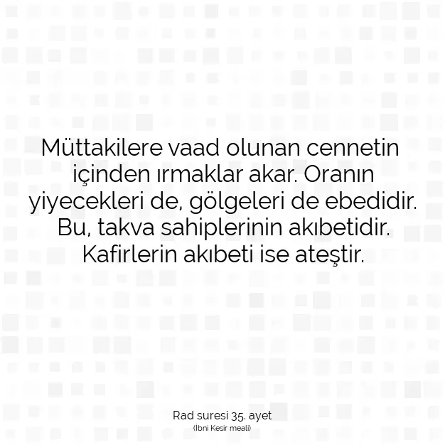 Ayetbul | Kuran Mealleri | Quran | Rad suresi 35. ayet