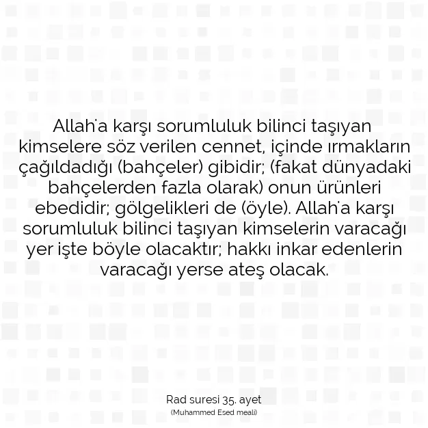 Ayetbul | Kuran Mealleri | Quran | Rad suresi 35. ayet