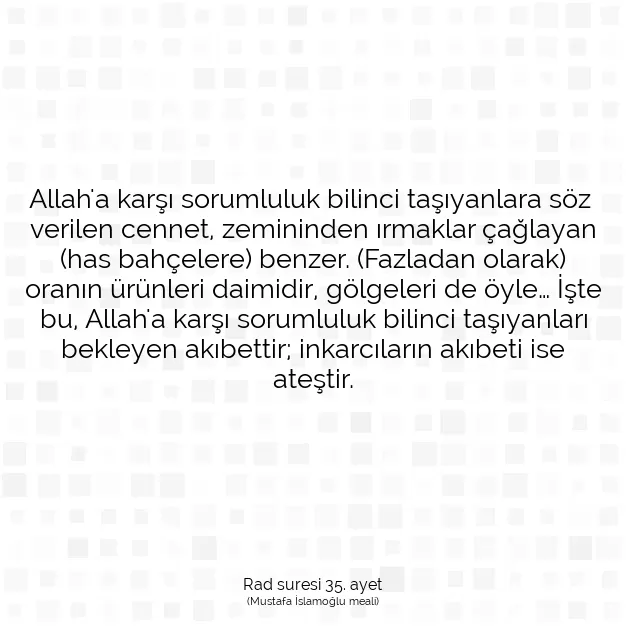 Ayetbul | Kuran Mealleri | Quran | Rad suresi 35. ayet