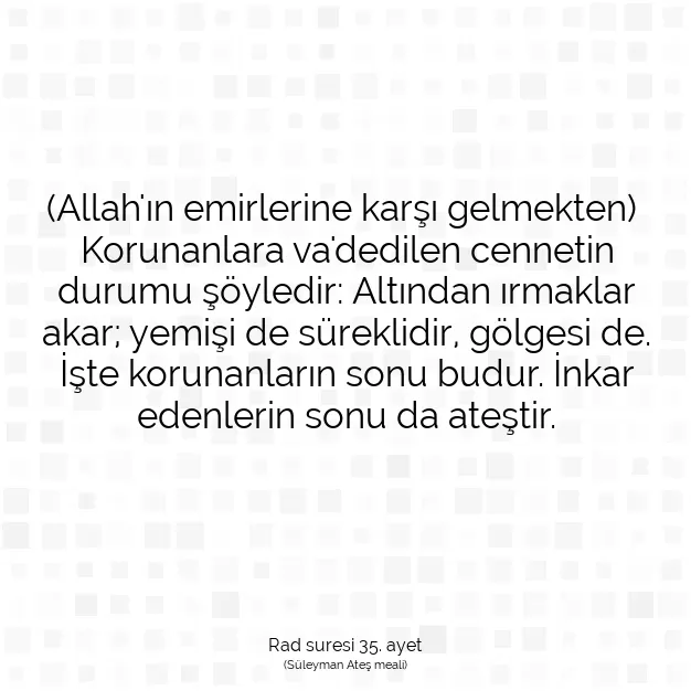 Ayetbul | Kuran Mealleri | Quran | Rad suresi 35. ayet