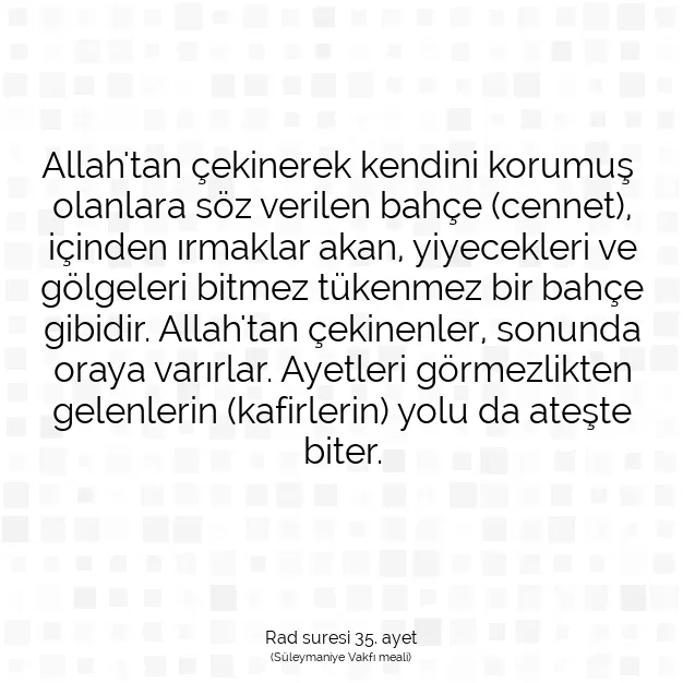 Ayetbul | Kuran Mealleri | Quran | Rad suresi 35. ayet