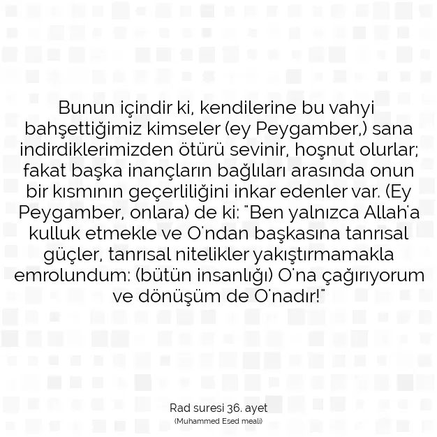 Ayetbul | Kuran Mealleri | Quran | Rad suresi 36. ayet