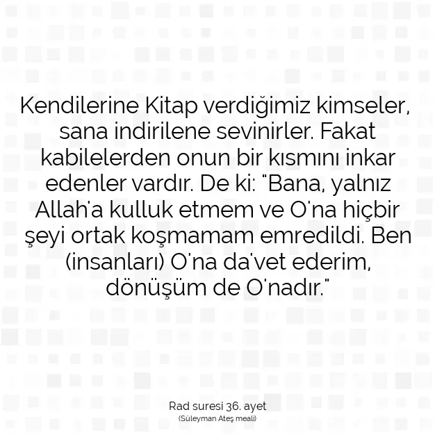 Ayetbul | Kuran Mealleri | Quran | Rad suresi 36. ayet