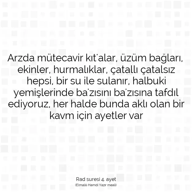 Ayetbul | Kuran Mealleri | Quran | Rad suresi 4. ayet