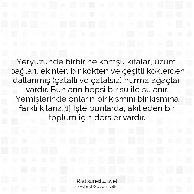 Ayetbul | Kuran Mealleri | Quran | Rad suresi 4. ayet