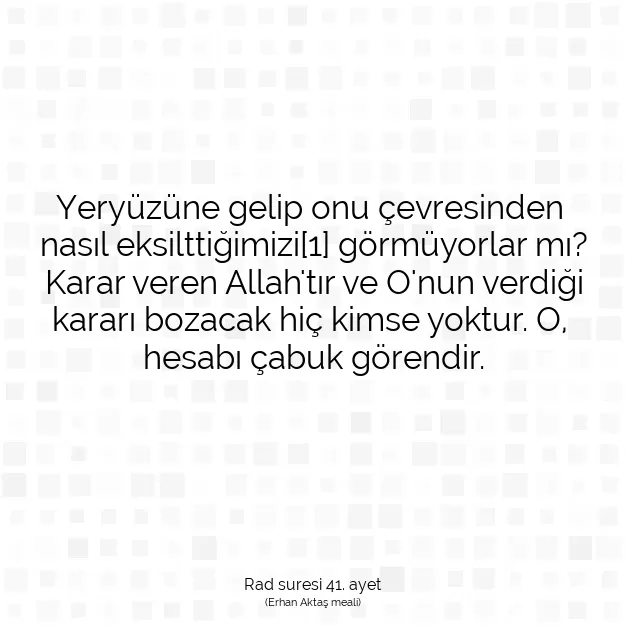 Ayetbul | Kuran Mealleri | Quran | Rad suresi 41. ayet