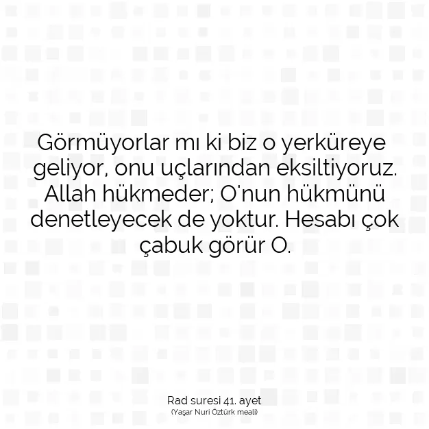 Ayetbul | Kuran Mealleri | Quran | Rad suresi 41. ayet