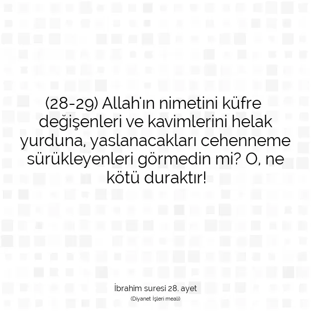 Ayetbul | Kuran Mealleri | Quran | İbrahim suresi 28. ayet