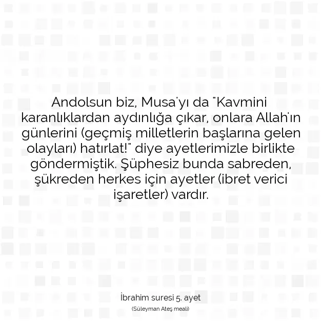 Ayetbul | Kuran Mealleri | Quran | İbrahim suresi 5. ayet