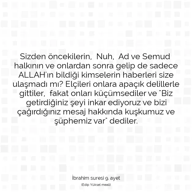 Ayetbul | Kuran Mealleri | Quran | İbrahim suresi 9. ayet