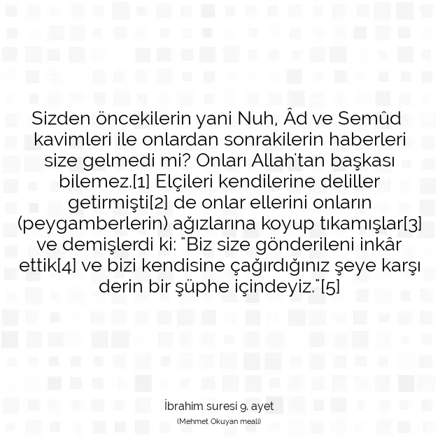 Ayetbul | Kuran Mealleri | Quran | İbrahim suresi 9. ayet