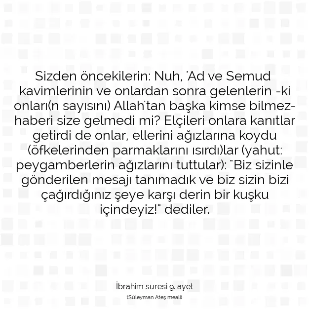 Ayetbul | Kuran Mealleri | Quran | İbrahim suresi 9. ayet