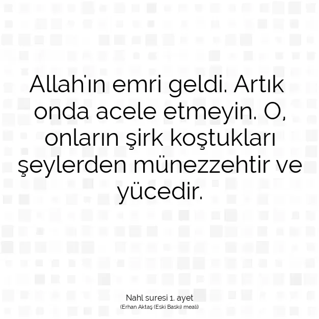 Ayetbul | Kuran Mealleri | Quran | Nahl suresi 1. ayet