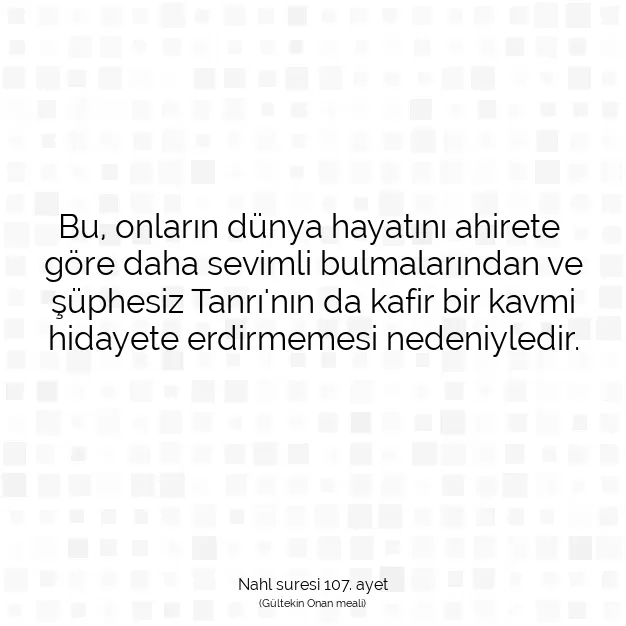 Ayetbul | Kuran Mealleri | Quran | Nahl suresi 107. ayet