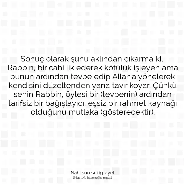 Ayetbul | Kuran Mealleri | Quran | Nahl suresi 119. ayet