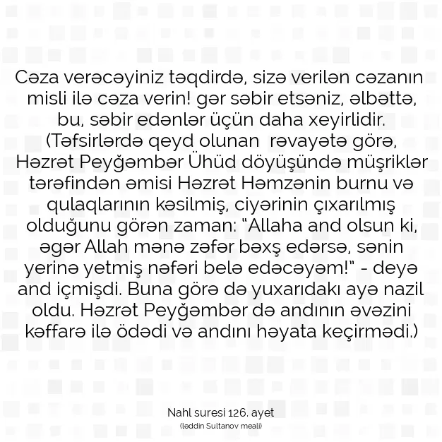 Ayetbul | Kuran Mealleri | Quran | Nahl suresi 126. ayet