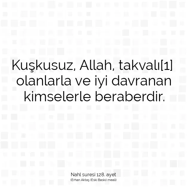 Ayetbul | Kuran Mealleri | Quran | Nahl suresi 128. ayet