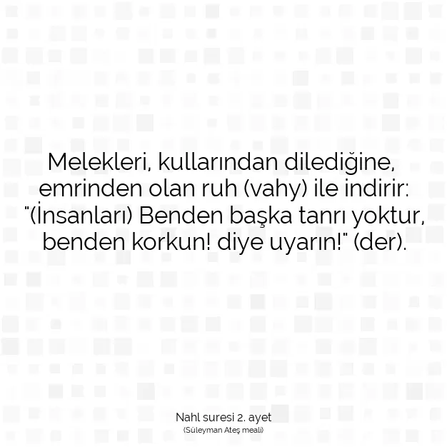 Ayetbul | Kuran Mealleri | Quran | Nahl suresi 2. ayet