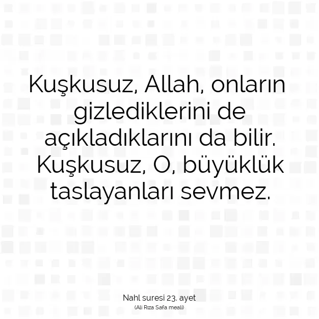 Ayetbul | Kuran Mealleri | Quran | Nahl suresi 23. ayet