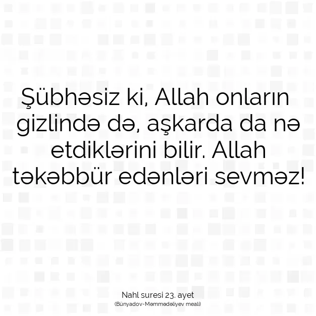 Ayetbul | Kuran Mealleri | Quran | Nahl suresi 23. ayet