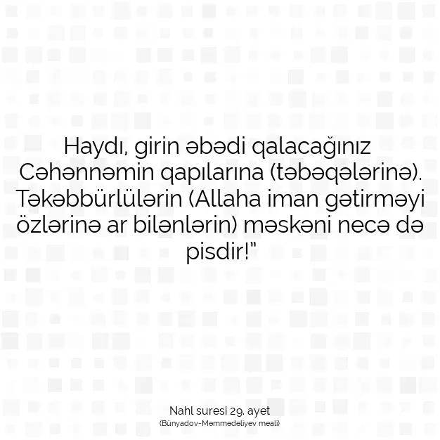 Ayetbul | Kuran Mealleri | Quran | Nahl suresi 29. ayet