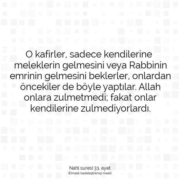 Ayetbul | Kuran Mealleri | Quran | Nahl suresi 33. ayet