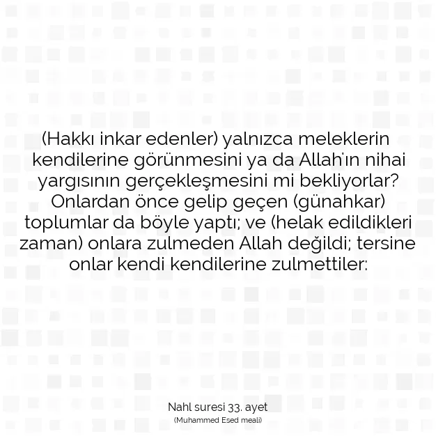 Ayetbul | Kuran Mealleri | Quran | Nahl suresi 33. ayet