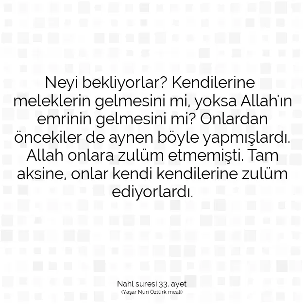 Ayetbul | Kuran Mealleri | Quran | Nahl suresi 33. ayet