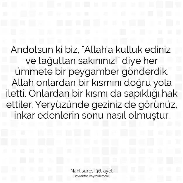 Ayetbul | Kuran Mealleri | Quran | Nahl suresi 36. ayet