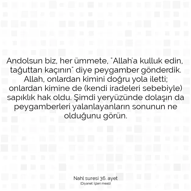 Ayetbul | Kuran Mealleri | Quran | Nahl suresi 36. ayet