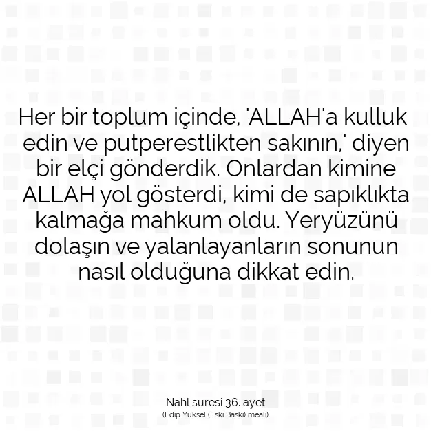 Ayetbul | Kuran Mealleri | Quran | Nahl suresi 36. ayet