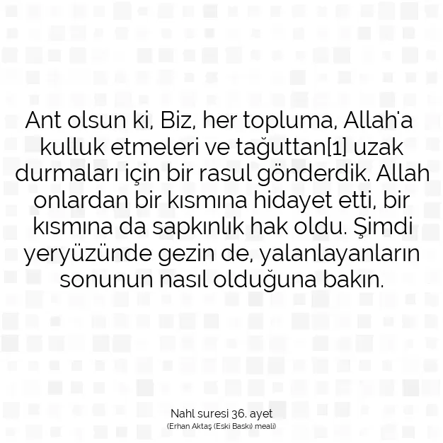 Ayetbul | Kuran Mealleri | Quran | Nahl suresi 36. ayet