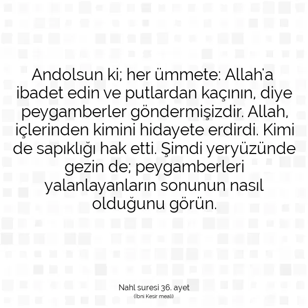 Ayetbul | Kuran Mealleri | Quran | Nahl suresi 36. ayet