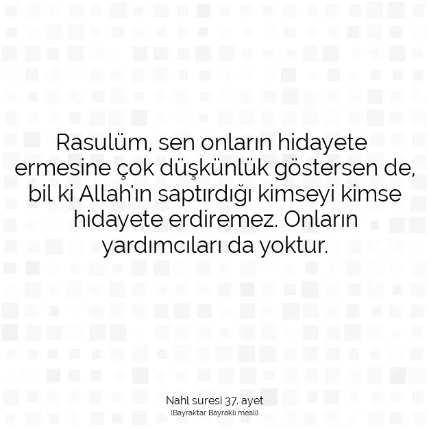 Ayetbul | Kuran Mealleri | Quran | Nahl suresi 37. ayet