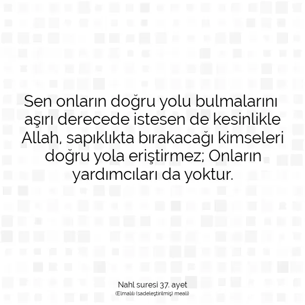 Ayetbul | Kuran Mealleri | Quran | Nahl suresi 37. ayet