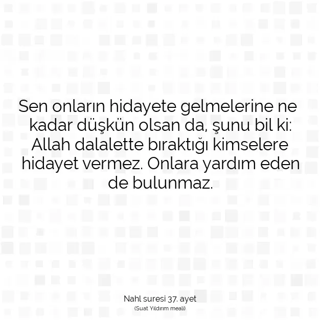 Ayetbul | Kuran Mealleri | Quran | Nahl suresi 37. ayet