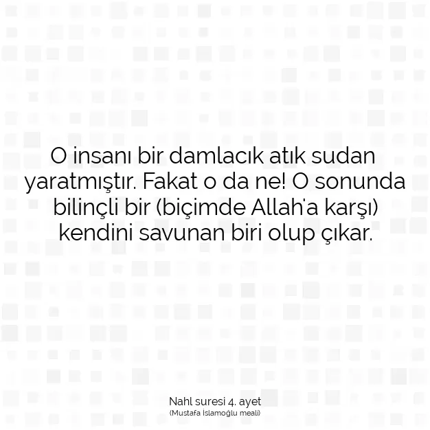 Ayetbul | Kuran Mealleri | Quran | Nahl suresi 4. ayet