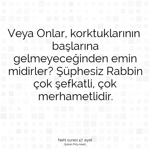 Ayetbul | Kuran Mealleri | Quran | Nahl suresi 47. ayet