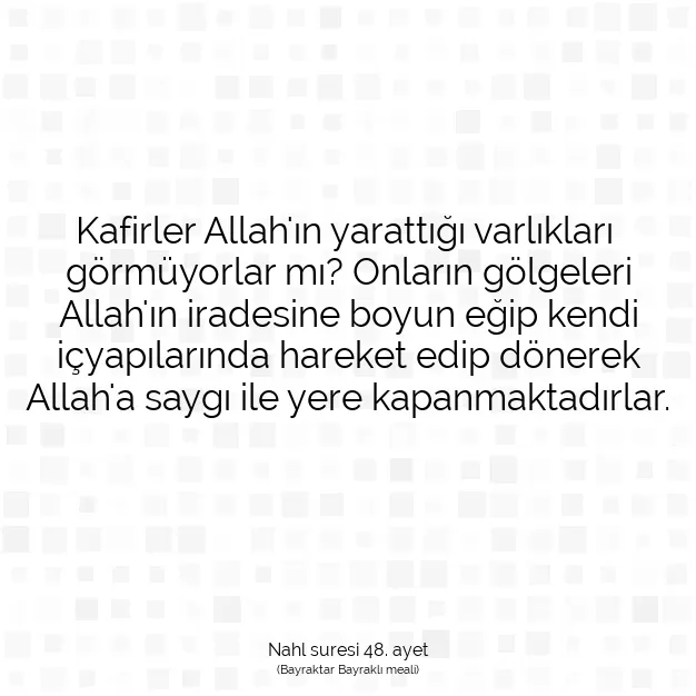 Ayetbul | Kuran Mealleri | Quran | Nahl suresi 48. ayet