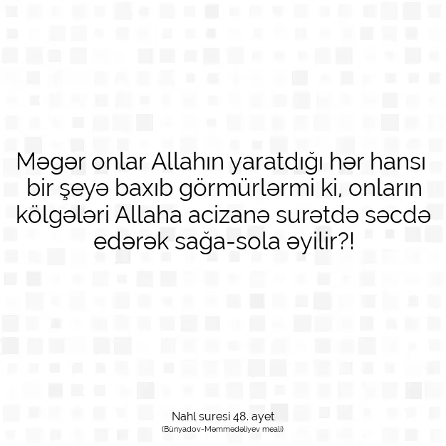 Ayetbul | Kuran Mealleri | Quran | Nahl suresi 48. ayet